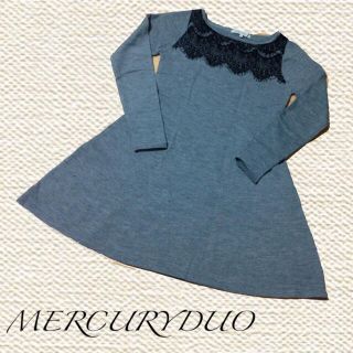 マーキュリーデュオ(MERCURYDUO)の２日間限定出品＊新品レースニットワンピ(ひざ丈ワンピース)