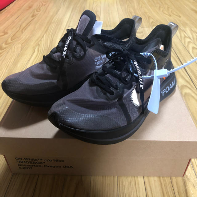 OFF-WHITE(オフホワイト)の専用　NIKE x off-white zoom fly  SP 黒27.5cm メンズの靴/シューズ(スニーカー)の商品写真