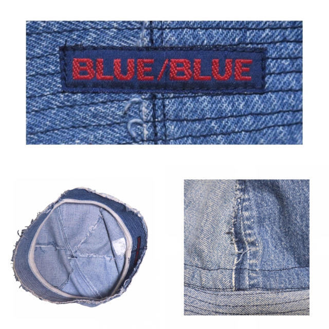 BLUE BLUE(ブルーブルー)のBLUE BLUE(ブルーブルー) リメイクデニムハット メンズの帽子(ハット)の商品写真