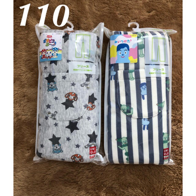 UNIQLO(ユニクロ)の新品♡ユニクロ　フリースレギンス　10分丈   ガラピコ　コッシー　110 2点 キッズ/ベビー/マタニティのキッズ服男の子用(90cm~)(パンツ/スパッツ)の商品写真