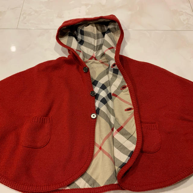 BURBERRY(バーバリー)のBurberryベビーポンチョ👶正規品 キッズ/ベビー/マタニティのベビー服(~85cm)(カーディガン/ボレロ)の商品写真