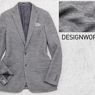 デザインワークス(DESIGNWORKS)の値下げ デザインワークス ウール混 テーラードジャケット 美品 46 M (テーラードジャケット)