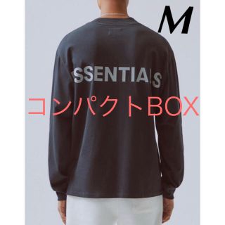 フィアオブゴッド(FEAR OF GOD)のエッセンシャルズ ロンt リフレクティブ tシャツ ブラック M(Tシャツ/カットソー(七分/長袖))