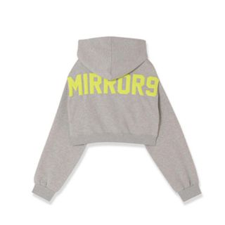 MIRROR9 GRAY×YELLOW ミラーナイン アイコンショートパーカー(パーカー)