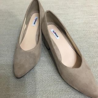 ベージュパンプス  サイズＳ・ヌバックふう  新品(ハイヒール/パンプス)