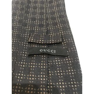 グッチ(Gucci)のグッチ GUCCI ネクタイ USED【ブラック×ベージュ×市松模様】(ネクタイ)