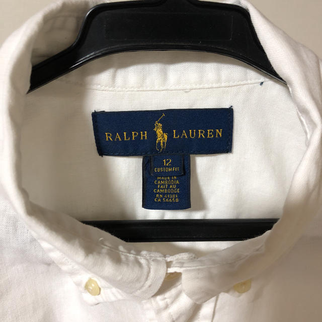 Ralph Lauren(ラルフローレン)のラルフローレン 白シャツ リネン混紡 レディースのトップス(シャツ/ブラウス(長袖/七分))の商品写真