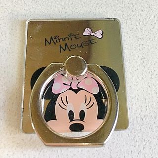 ディズニー(Disney)のミニー　スマホリング　2点セット(iPhoneケース)