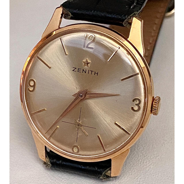 【18K 750 金無垢】ZENITH ゼニス 完動品 アンティーク 正規品