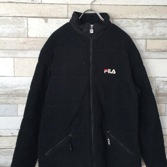 FILA(フィラ)の購入者ありFILAフィラ ワンポイントロゴフリースジャケット ブラック サイズM メンズのジャケット/アウター(その他)の商品写真