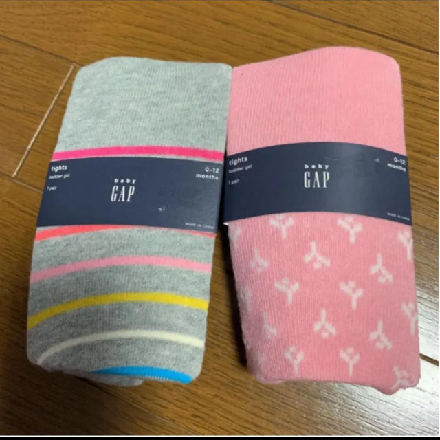 GAP Kids(ギャップキッズ)の新品 babygap タイツ 80 0-12M ピンク キッズ/ベビー/マタニティのこども用ファッション小物(靴下/タイツ)の商品写真