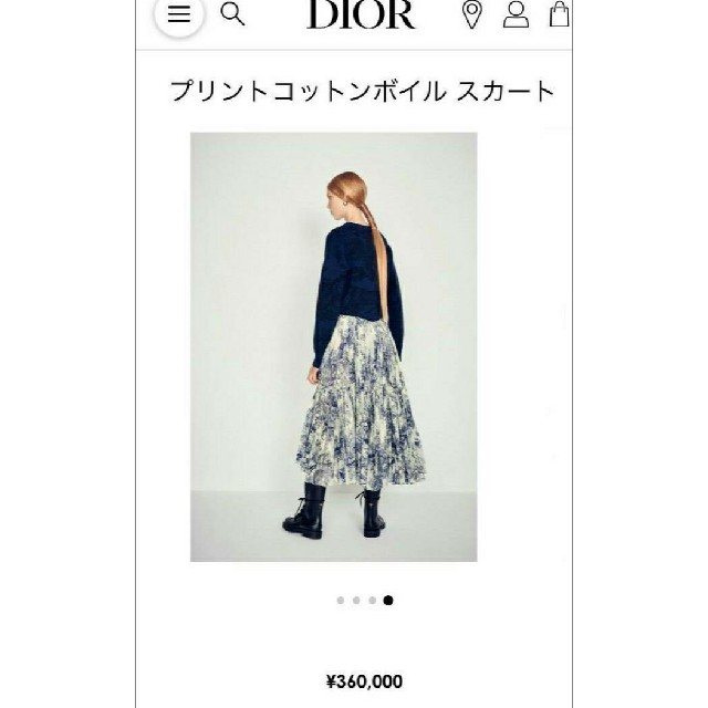 Christian Dior - DIOR トワルドジュイ コットンボイルスカート38美品の通販 by cheese's shop