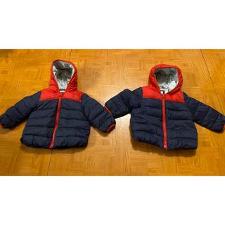 ベビーギャップ(babyGAP)のGAP baby 双子　2枚セット　ダウン　アウター　ノースフェイス(ジャケット/コート)