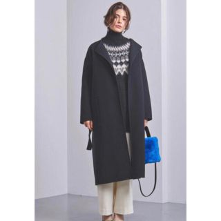 ユナイテッドアローズ(UNITED ARROWS)の値下げ！ユナイテッドアローズ　ダブルフェイスノーカラーコート(ロングコート)