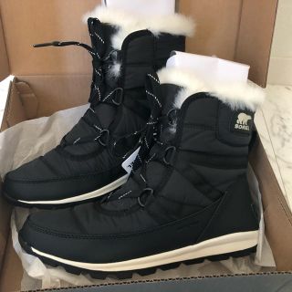 ソレル(SOREL)のお値下げ　新品 SOREL WHITNY SHORT LACE 24.5cm 黒(ブーツ)