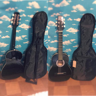Sepia Crue ミニアコースティックギターW-50ブラック ケース付き美品(アコースティックギター)