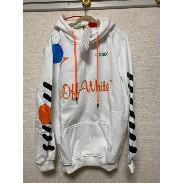 OFF-WHITE(オフホワイト)のオフホワイト off-white パーカー　白 XLサイズ メンズのトップス(パーカー)の商品写真