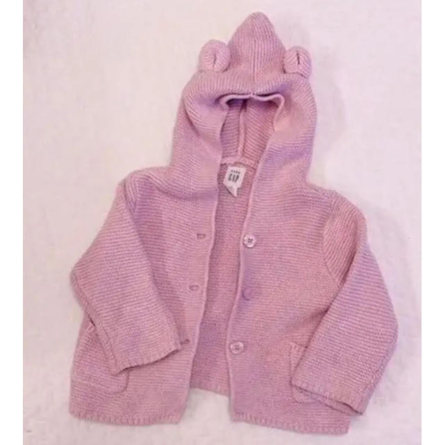 babyGAP(ベビーギャップ)のGap くま耳カーディガン キッズ/ベビー/マタニティのベビー服(~85cm)(カーディガン/ボレロ)の商品写真