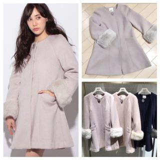 スナイデル(SNIDEL)の❤︎ snidel ❤︎ ポイントビジュー Aラインコート 【Lavender】(ロングコート)