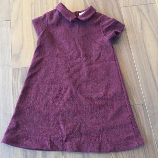 ザラキッズ(ZARA KIDS)のZARA ワンピース 110 ボルドー ワイン色(ワンピース)