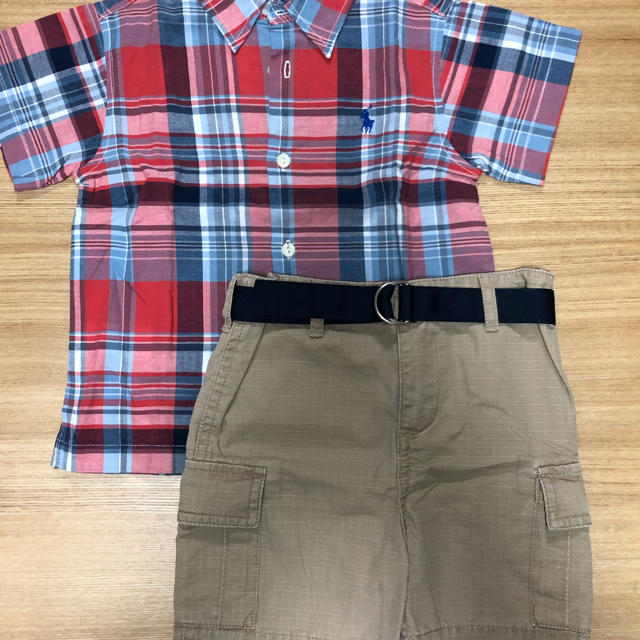 POLO RALPH LAUREN(ポロラルフローレン)のラルフローレン新品90上下セット キッズ/ベビー/マタニティのベビー服(~85cm)(シャツ/カットソー)の商品写真