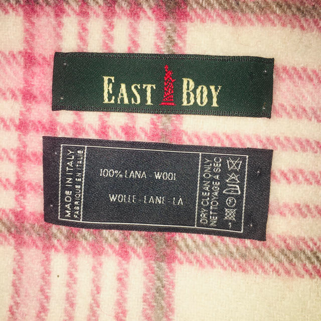 EASTBOY(イーストボーイ)のイーストボーイ EAST BOY イタリア製ラムウールチェックマフラー レディースのファッション小物(マフラー/ショール)の商品写真