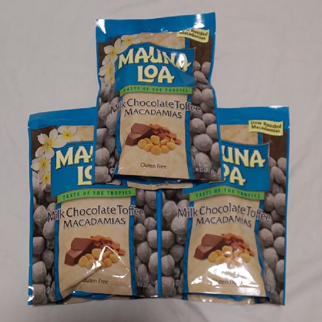 食品/飲料/酒マウナロア マカダミアナッツ ミルクチョコレート トフィー  3袋