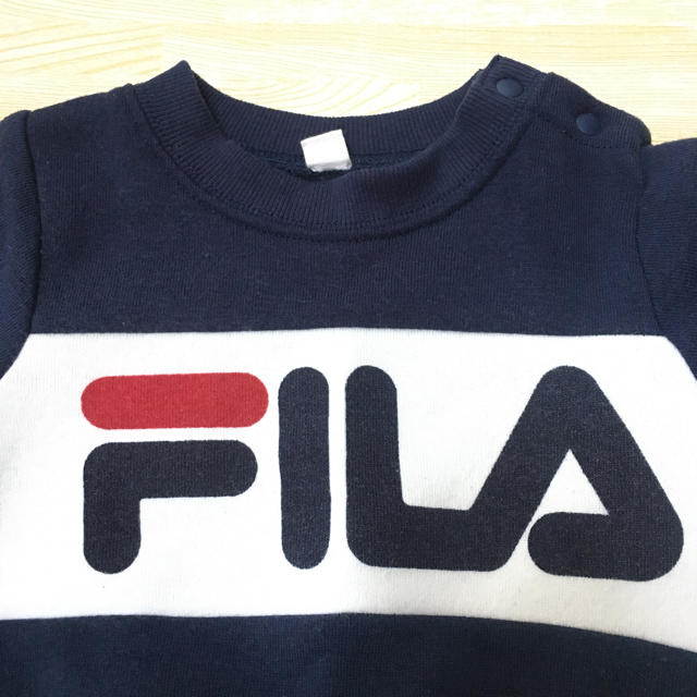 FILA(フィラ)の赤ちゃん FILA ロンパース 70 ネイビー キッズ/ベビー/マタニティのベビー服(~85cm)(ロンパース)の商品写真