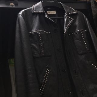 サンローラン(Saint Laurent)のsaintlaurent スタッズレザージャケット(レザージャケット)