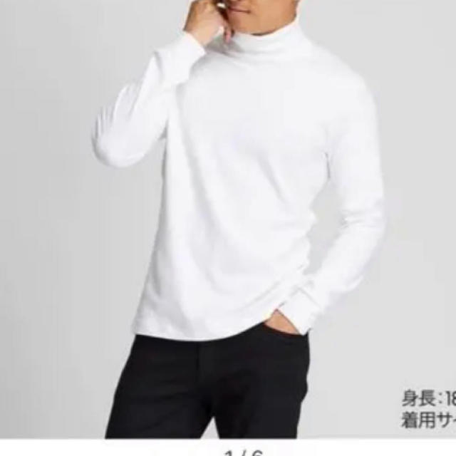 UNIQLO(ユニクロ)のユニクロ タートルネックT（長袖）Msize メンズのトップス(Tシャツ/カットソー(半袖/袖なし))の商品写真