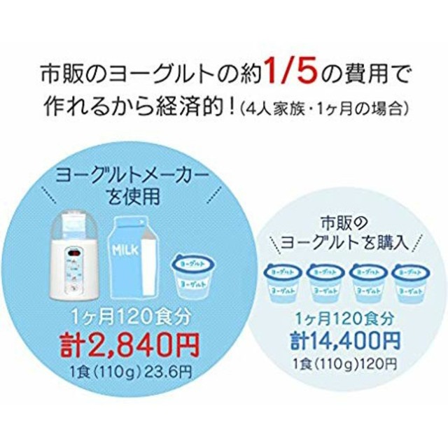 アイリスオーヤマ(アイリスオーヤマ)の新品 アイリスオーヤマ ヨーグルトメーカー 温度調節機能付き IYM-014 インテリア/住まい/日用品のキッチン/食器(調理道具/製菓道具)の商品写真