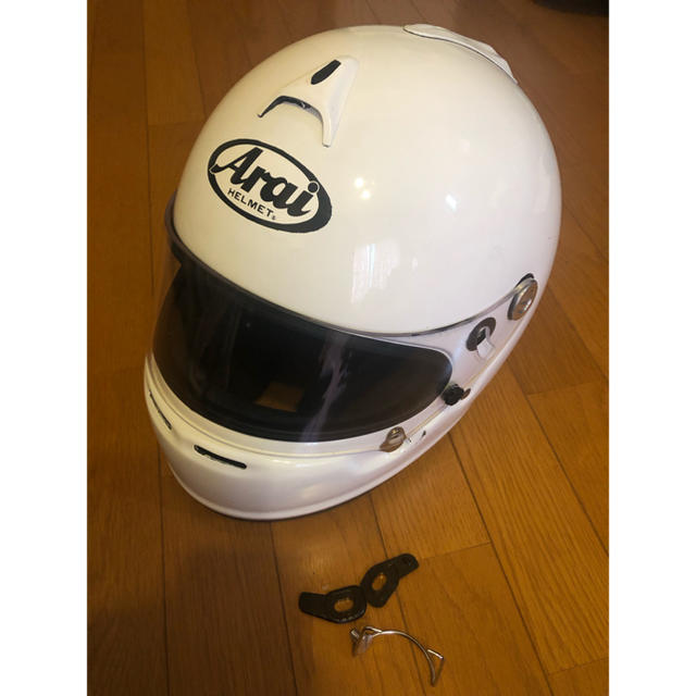 ARAI TENT(アライテント)のarai ヘルメット 美品 サイズ 54 ホワイト 自動車/バイクのバイク(ヘルメット/シールド)の商品写真