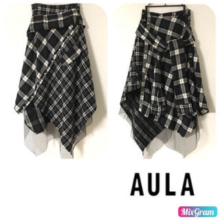 アウラアイラ(AULA AILA)のアウラ♡ネルチェックアシンメトリースカート(ロングスカート)