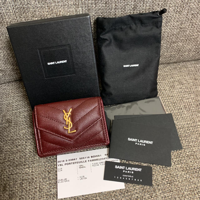 Saint Laurent - サンローラン 三つ折り財布 コンパクト財布 ミニ財布の通販 by maa.｜サンローランならラクマ