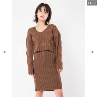 セシルマクビー(CECIL McBEE)の新品 セシルマクビー ニットワンピース セットアップ(ニット/セーター)