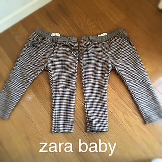 ザラ(ZARA)のZara baby レギンス二足セット チェック柄 98cm 双子さん ２歳3歳(パンツ/スパッツ)