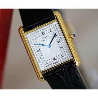 カルティエ(Cartier)の美品 カルティエ マスト タンク シルバー ローマン LM Cartier(腕時計(アナログ))