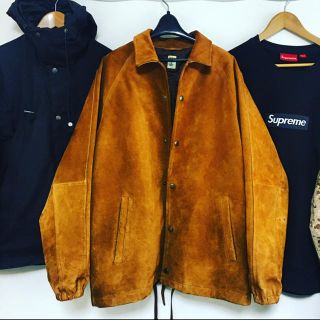貴重M ビームス SSZ COACH JACKET スエードコーチジャケット www