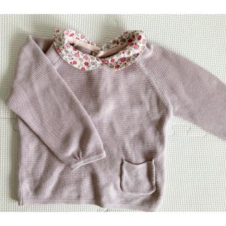 プチバトー(PETIT BATEAU)のMarks&Spencer 花柄襟　ニット(シャツ/カットソー)