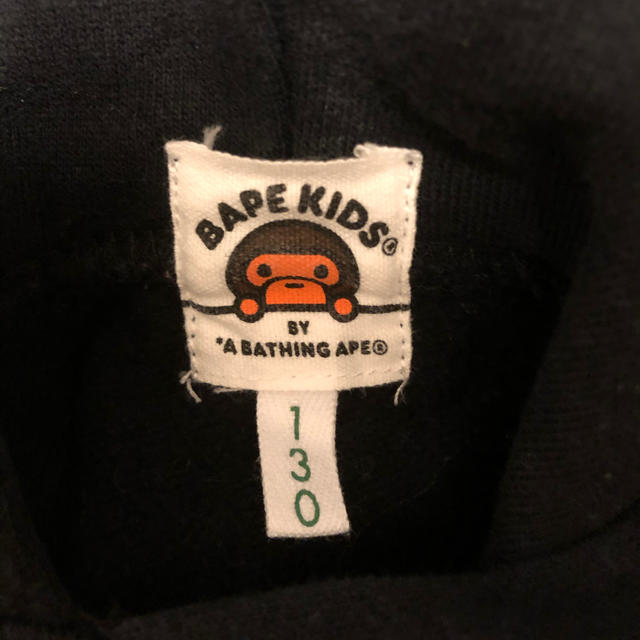 A BATHING APE(アベイシングエイプ)の最終値下げ【美品】bape kidsフーディ キッズ/ベビー/マタニティのキッズ服男の子用(90cm~)(ジャケット/上着)の商品写真