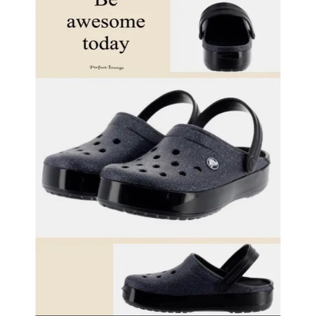 crocs(クロックス)の新品 クロックス クロックバンド グリッター ブラック ラメ 27cm M9  メンズの靴/シューズ(サンダル)の商品写真