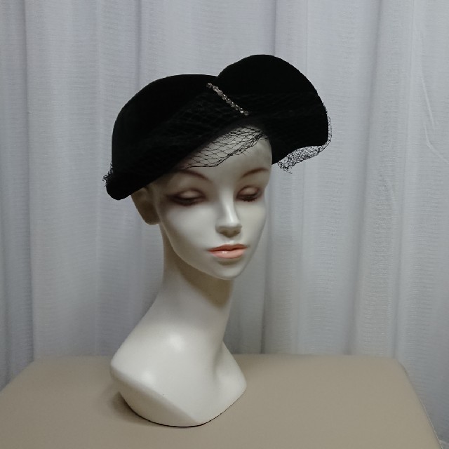 CA4LA(カシラ)の美品 40 50s vintage hat head dress ベロア ハット レディースの帽子(ハット)の商品写真