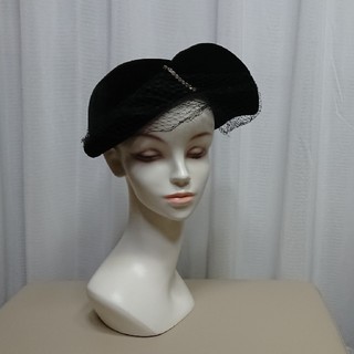 カシラ(CA4LA)の美品 40 50s vintage hat head dress ベロア ハット(ハット)