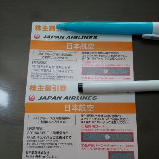 ジャル(ニホンコウクウ)(JAL(日本航空))のJAL株主優待券2枚(その他)