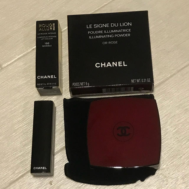 CHANEL(シャネル)の♡yuuukk0様専用♡ ルシーニュ ドゥ リオン オー ローズハイライト&口紅 コスメ/美容のベースメイク/化粧品(フェイスパウダー)の商品写真