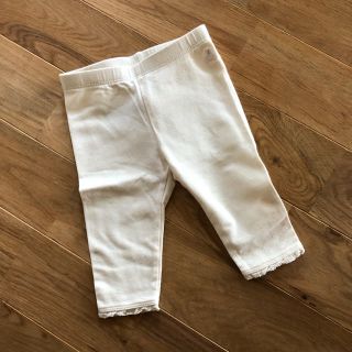 ベビーギャップ(babyGAP)のbaby gap レーストリムレギンス　white 3-6mths(パンツ)