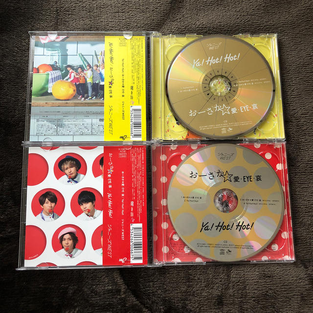 ジャニーズWEST(ジャニーズウエスト)のおーさか☆愛・EYE・哀/Ya！Hot！Hot！（初回盤A） エンタメ/ホビーのCD(ポップス/ロック(邦楽))の商品写真