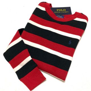 ポロラルフローレン(POLO RALPH LAUREN)の＊あつしママ様 専用＊7/130 新品 ワッフル ロングスリーブ T / レッド(Tシャツ/カットソー)