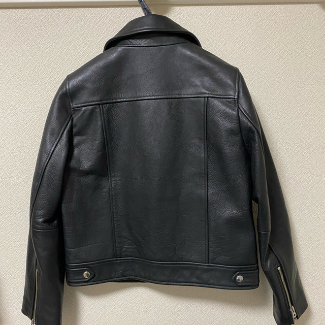 BLACK by moussy(ブラックバイマウジー)のレザーライダースJK レディースのジャケット/アウター(ライダースジャケット)の商品写真