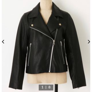 BLACK by moussy - レザーライダースJKの通販 by mai's shop|ブラック